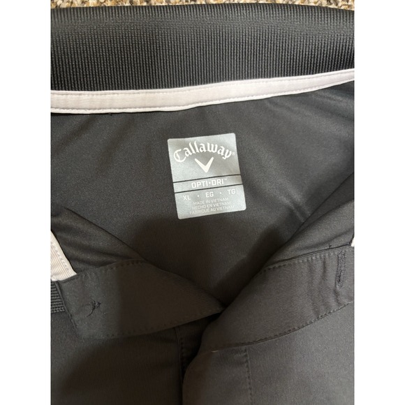 Callaway Polo Shirt Mens XL Dark Gray Golf Shirt Opti Dri Performance - Picture 3 of 4